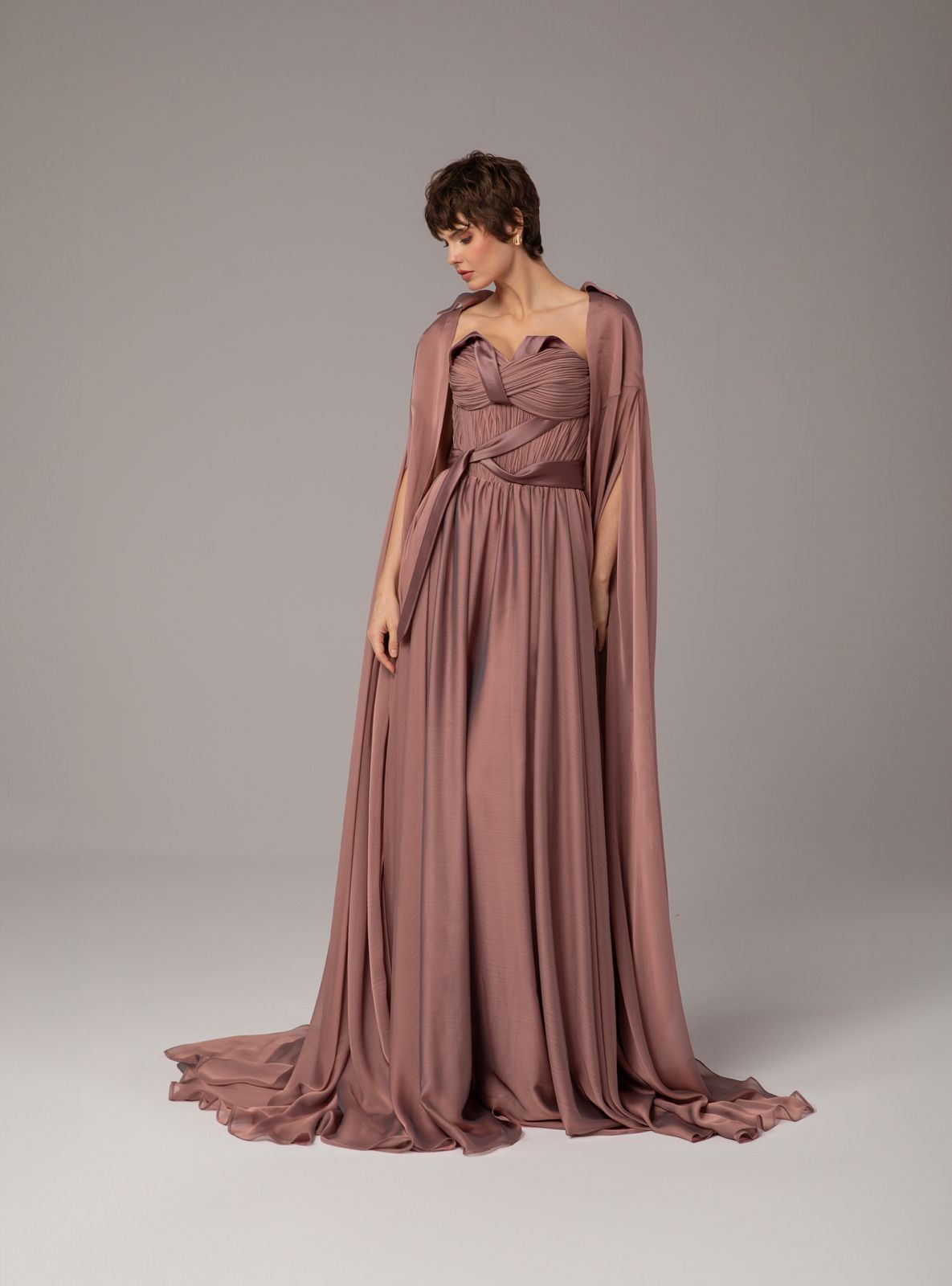 Eli The Label E095 Light Brown Formal Gown for Elegant Evenings Li Beirut Eli The Label E095 Light Brown Formal Gown for Elegant Evenings Li Beirut
